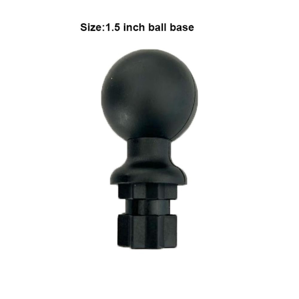 1.5 Inch Black Ballhead Combo Mounting Holder Double Socket Arm Round Base Kayak Accessories for GPS Photo Equipment