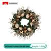 Christmas Pine Needle Wreath: Door, Wall, and Window Hanging Ornament for Festive Décor