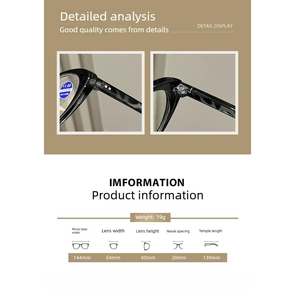 2026 Fashion Trendy Reading Glassses Women Men Vintage Retro Cat Eye Presbyopia Glasses for Readers Ultralight Far Sight Eyewear