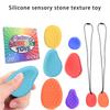 6 Pack Sensory Textured Stones Toy For Kids Stress Relief Quiet Tactile Toy For Autism Calming Classroom Prizes