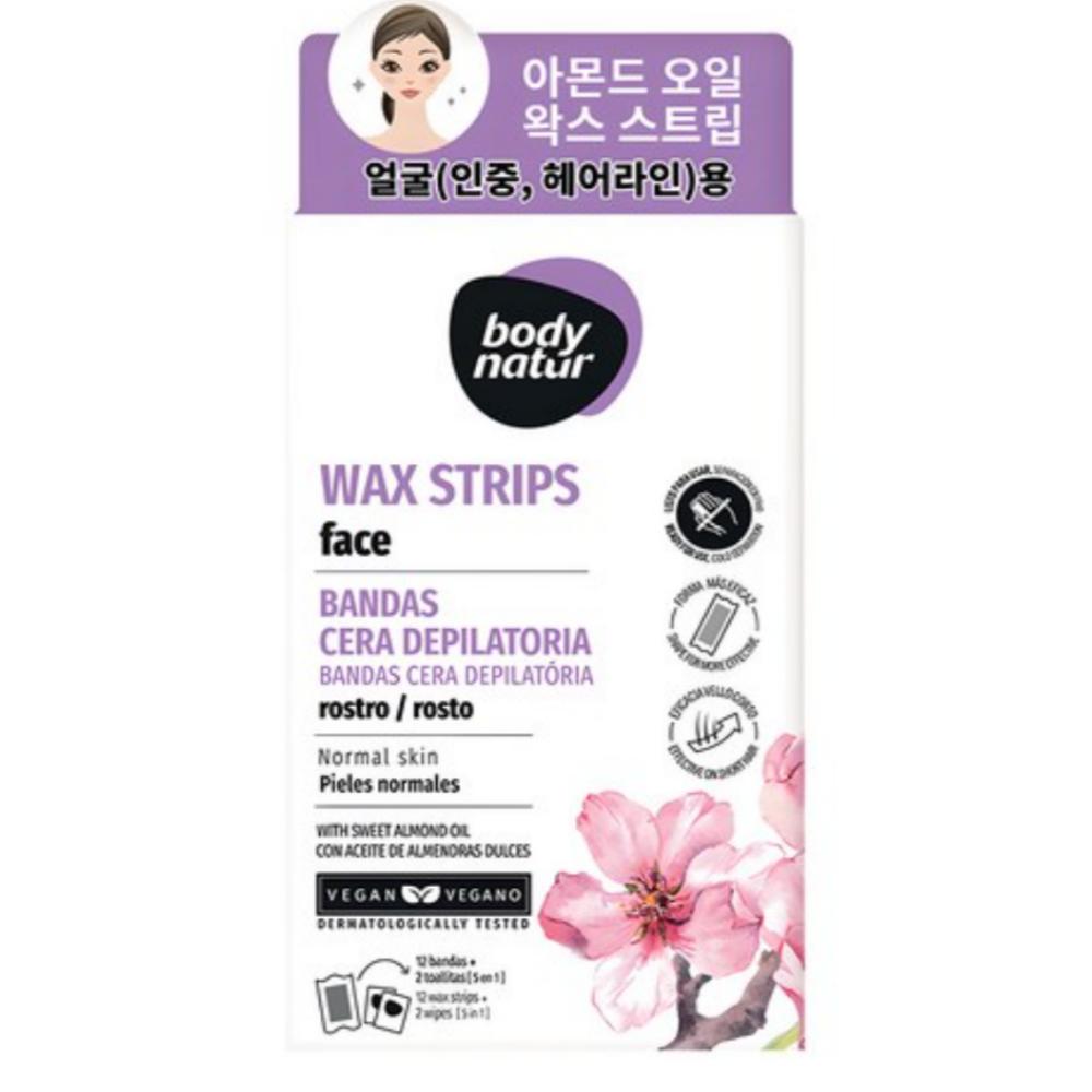 Body Natur Sweet Almond Oil Wax Strips for Face