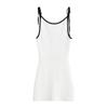 Women's Scoop Neck Sleeveless Mini Dress Slim Fit Mid Rise Streetwear Solid Knit Slip Dress