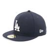 New Era Flat Visor MLB Los Angeles Size 7 5950 LOSDOD NVY SWHT 23J Cap, Dodgers, Navy, 7/8,