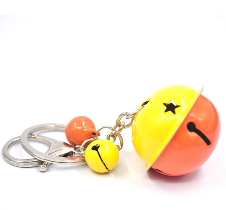 Moderne Zweifarbige Metallglocken Schlüsselanhänger Party DIY Geschenk Zubehör Schlüsselanhänger Niedliche Glocke Auto Schlüsselanhänger Tasche Anhänger Schmuck