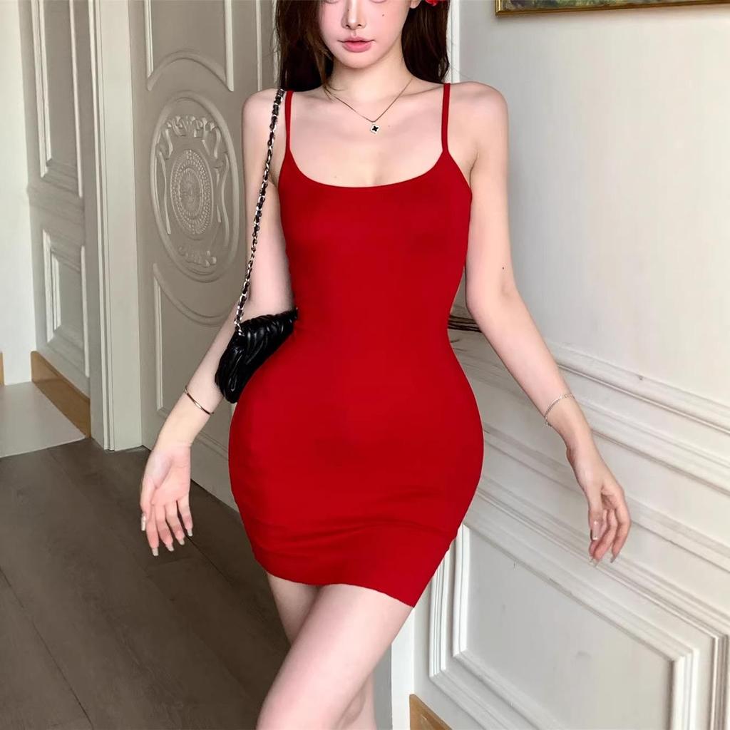 Slimming Backless Hollow-Out Camisole Dress - Sexy Nightclub Style for Women