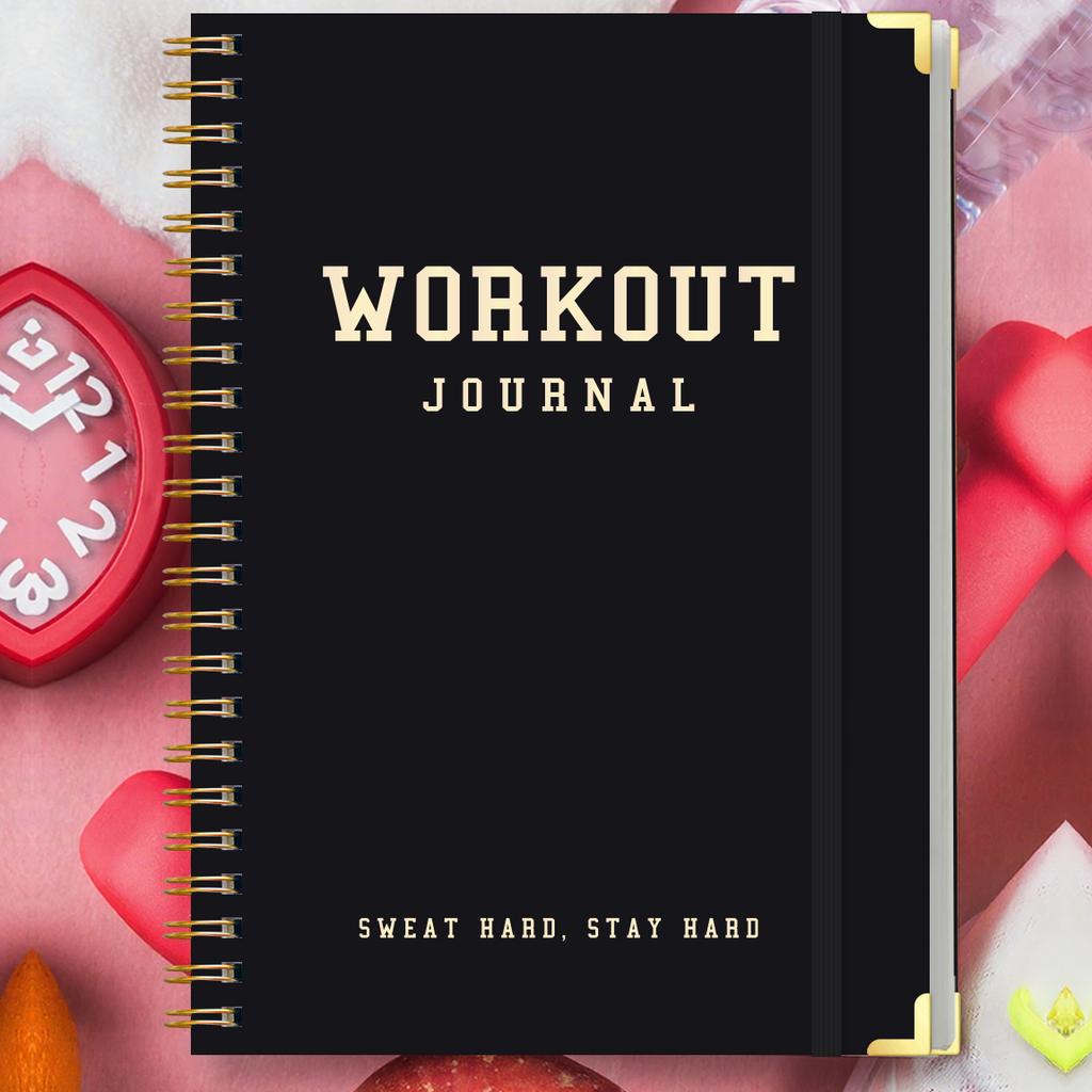 Workout Journal Spiral Notebook A5 Fitness Planner Daily Gym Log Exercise Tracker With Stickers  Progress Pages