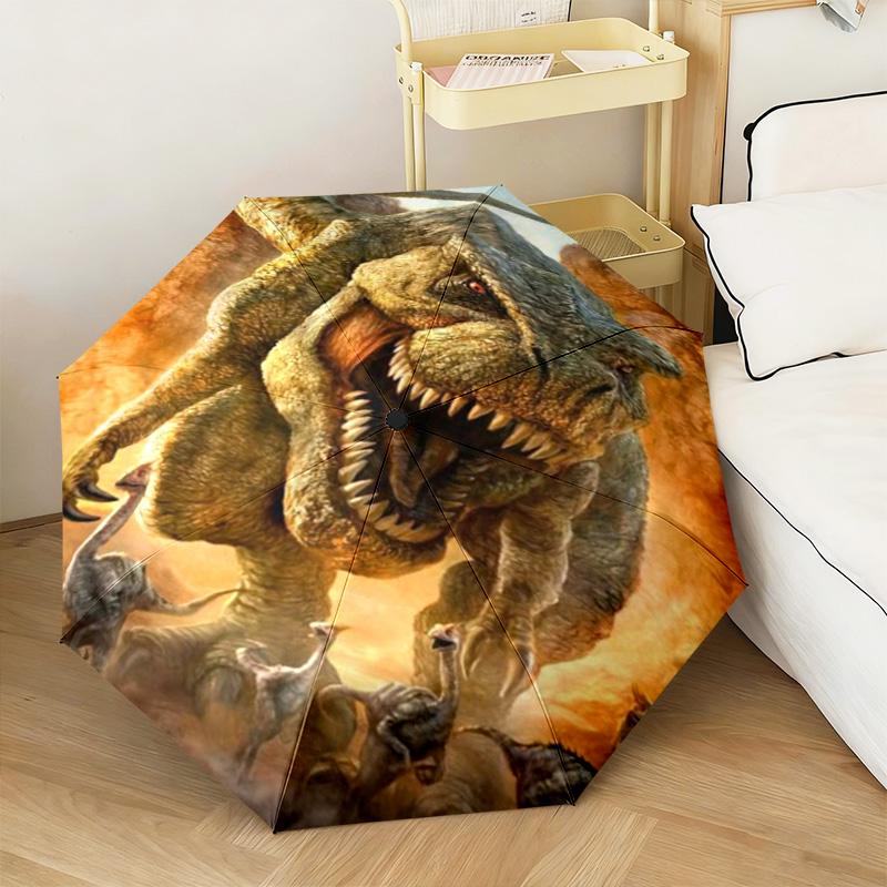 1PC Dinosaur Adventure Jungle Automatic Umbrella - Suitable Travel Outdoor Portable Umbrella Birthday Gift Daily Essentials