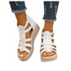 2025 Summer Women's Shoes Fashion Solid Color Multi Strap Combination Thick Bottom Zipper Water Diamond Design Cool Slippers
