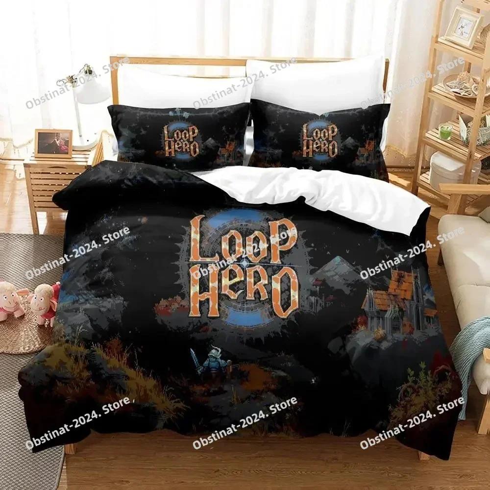 Fashion 3D Loop Hero Bedding Set Printed Single Comforter Quilt Bed Cover Duvet Cover Pillow Case 3 Pieces Sets Kids Adult Size