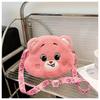 Cartoon Plush Bear Crossbody Travel Casual Shoulder Phone Purse Bag Portable Zipper Pouch