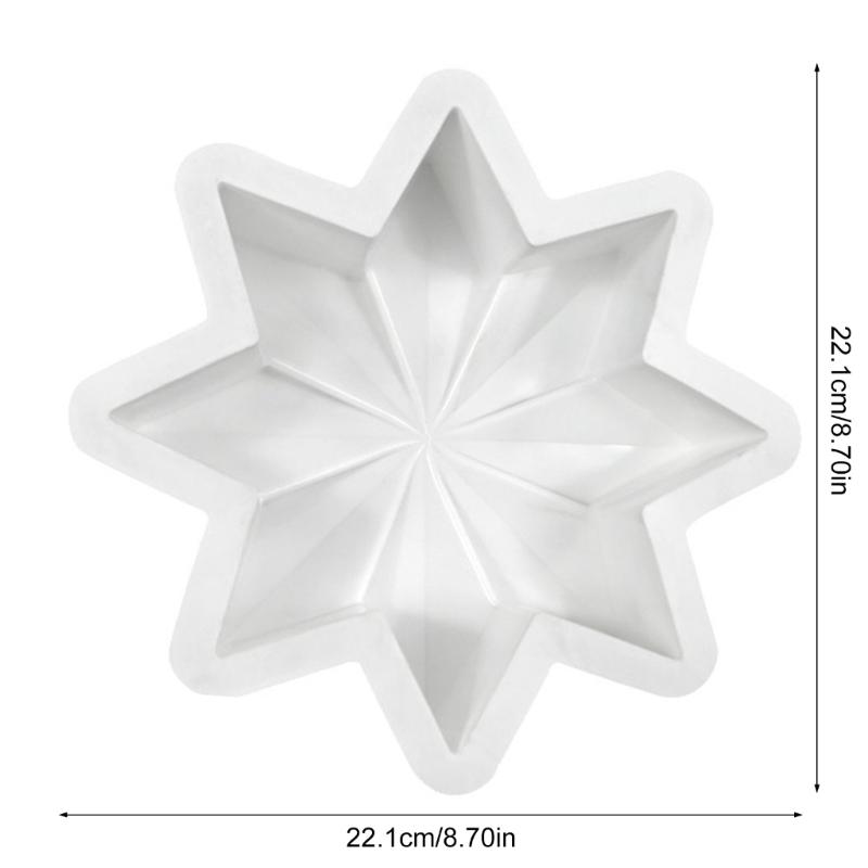 Silicone Snowflake Cake Baking Molds Practical Snowflake Mousses Molds Portable Dessert Mould for Family Gatherings