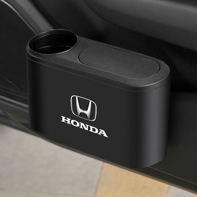 Hanging Car Trash Can Auto Emblem Garbage Box Accessories for Honda Civic Xrv Hrv Crv CRZ Brv City Odyssey Accord Fit Jazz Insight CRX