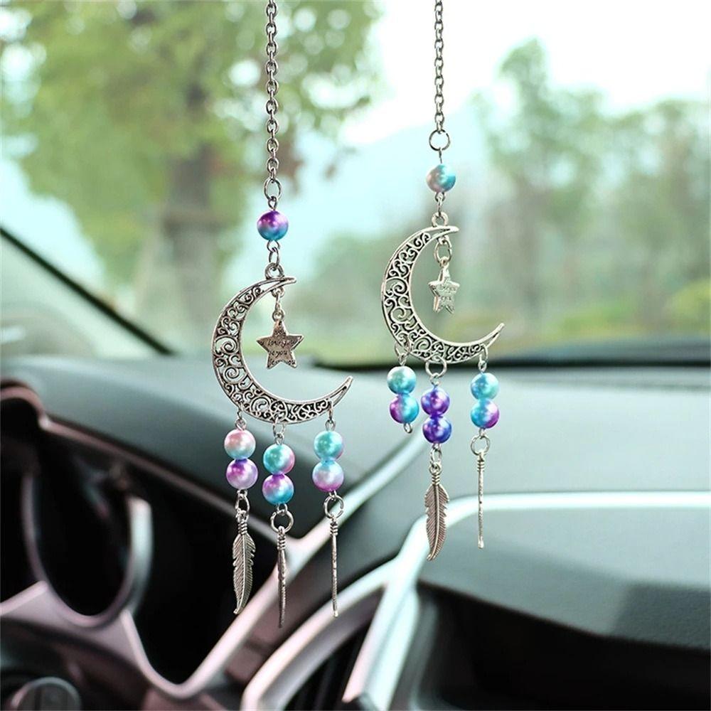 Pentagram Butterfly Rearview Mirror Hanging Car Pendant Car Hanging Ornaments Dream Catcher Pendant