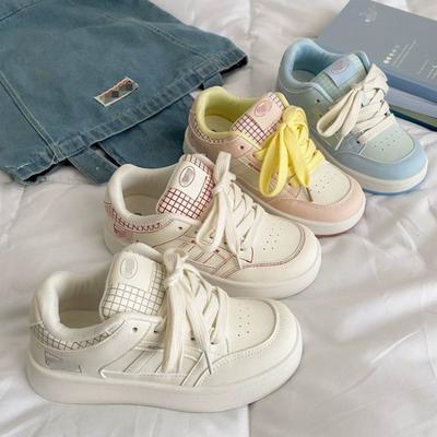 With Skirt Platform White Shoes Women's Autumn New Versatile Niche Casual Board Shoes Retro Bread Shoes