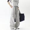 American Trendy Brand Pinch Pleated Design Overalls Elastic Waist Drawstring Loose Wide-leg Pants Thin Vibe Mopping Pants