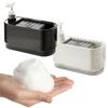 Hand Soap Dispenser with Sponge Holder 2 In 1 Hand and Dish Soap Dispenser Non Slip Detergent Dispenser for Counter Organization