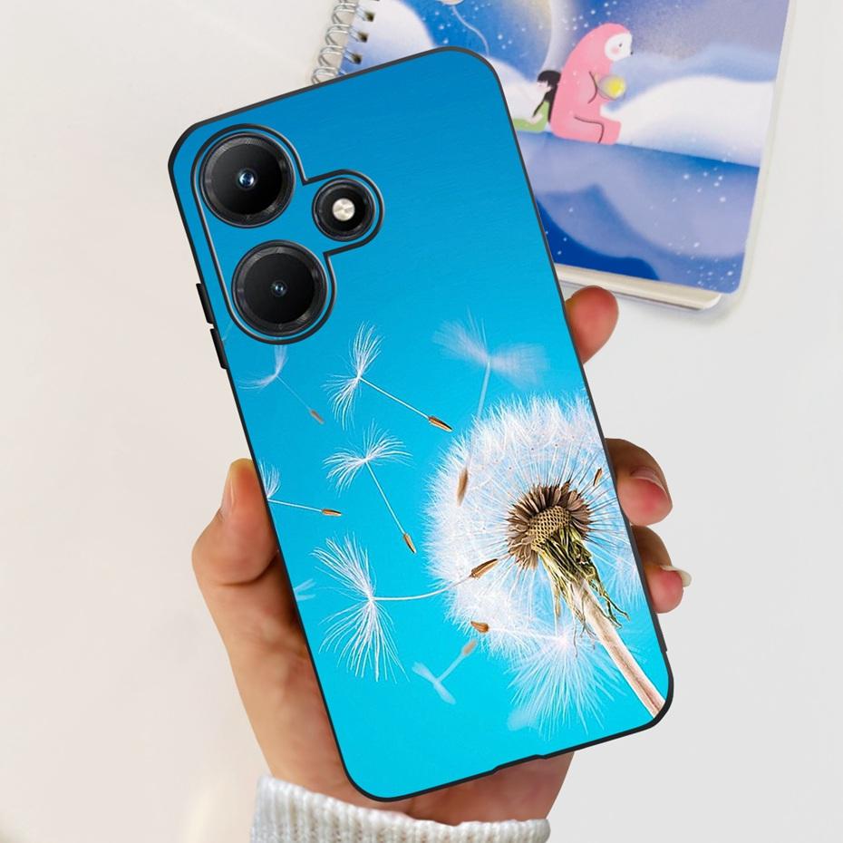 For Infinix Hot 30i 30 Play NFC Phone Case Beautiful Butterfly Flower Painted Soft Silicon Cases For Infinix Hot30 30Play Hot30i