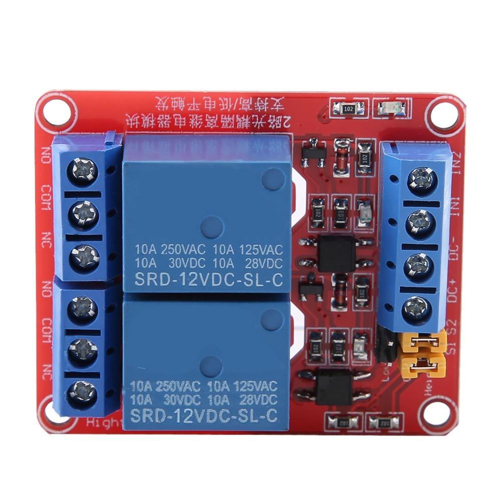 2 Channel High and Low Level Trigger Optocoupler Isolation Relay Module  DIY Electronics Projects