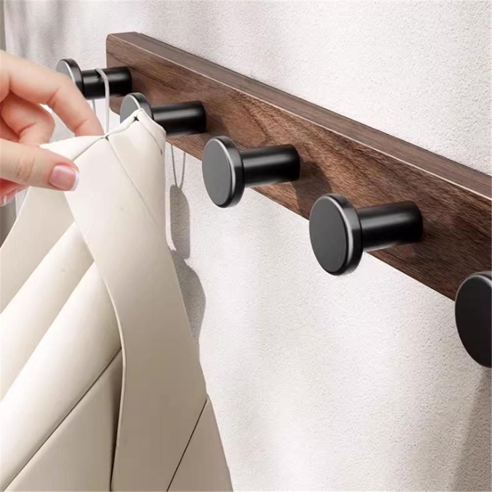 Robe Hook,Clothes Hook,Kitchen Hooks, Wood and Aluminum Towel Hanger Wall Mounted Towel Hooks Kitchen Hooks Bathroom Accessories