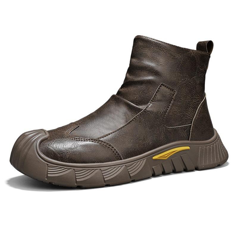 Herrenschuhe Winter neue lässige High-Top Martin Stiefel gefütterte verdickte warme Baumwollschuhe Herren Outdoor verschleißfeste Arbeitsschuhe