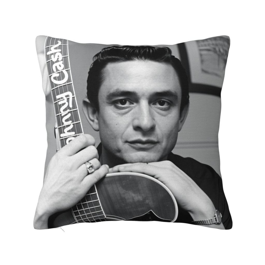 Johnny Cash American Singer Pillow Case Cushion Cover Polyester Printed Pillow Cover Morden Pillowcases For Living Room Chair
