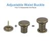 4 Set Pants Waist Tightener Adjustable Buttons for Jeans Waist Extender Buckle Waistband Button Pins for Jeans Pants 4 Colors