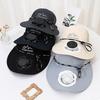 Waterproof Wide Brim Fan Cap Breathable Solar Cooling Hat Sun Hat with Solar Fan  Outdoor