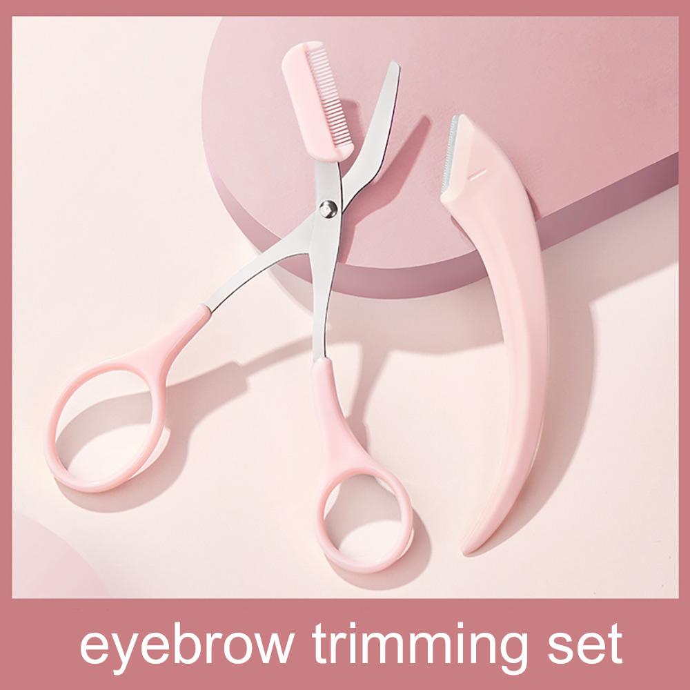 

GECOMO Набор для стрижки бровей, лезвие для выскабливания бровей с защитой от царапин и расческой для бровей