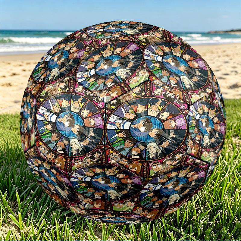 Anime Print Size 5 Soccer Ball, PU Wear Resistant Football for Match Training and Daily Practice, Birthday Gift for Soccer Fans