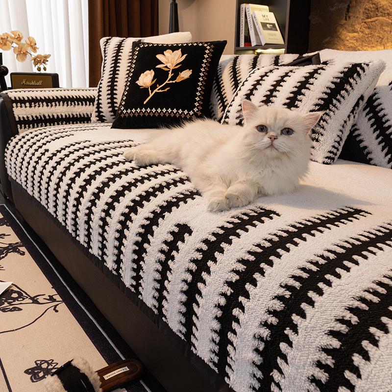 Autumn And Winter Plush Sofa Cushion  New Light Luxury High-End Non-Slip Seat Cushion Popular Sofa Cover Cover Cloth Towel