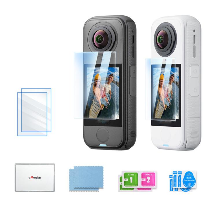 For Insta360 X4 Air aMagisn Tempered Glass Screen Protector HD Anti-Scratch 9H Hardness Lens Film