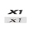 3D ABS Black Chrome Car Letters Rear Trunk Badge X1 Logo For X1 Sticker Emblem X1 Lettering Accessories LF0