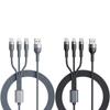 3-IN-1 USB Cable Fast Charging Cable Multi Charging Cord USB Cord Adapter Braided Wire For Mobile Phone Tablet Laptop