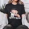 T-shirt Grafica Stile Cartone Animato Betty Boop Dolce Cuore Retrò Vintage Manica Corta da Donna Outfit Casual Quotidiano per Fan di Betty Boop