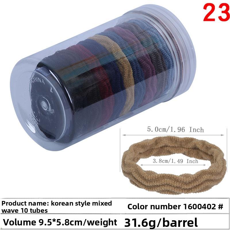 A Girl's Gradient Color Seamless Hair Tie Colorful Hair Band Headband Candy-colored Leather Band Hair Accessory and Headwear