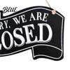 Door Nameplate Vintage Open Closed Sign with Lanyard