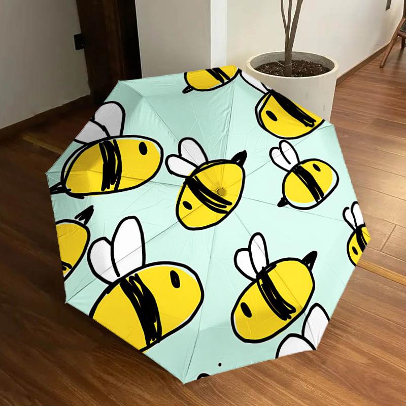 

1pc Bee Print Automatic Open/Close Umbrella, Formal Events - Ideal Gift for Family or Friends, Outdoor Accessory yy251211128