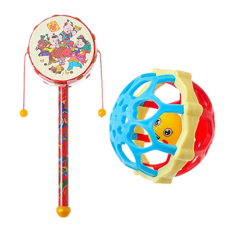 Newborn Baby Baby Soothing Rattle Grasp Training Toy Hand Bell Puzzle Early Education Hand Grip Gnaw Hand Grab