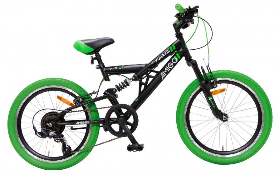 AMIGO Fun Ride 20 Inch 33 cm Junior 7SP Rim Brakes Black/Green – köpa till  låga priser på Joom