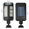 Outdoor Solar Street Lights, Waterproof Motion Sensor LED Lamp with 3 Lighting Modes Spotlight for Garden Path Security Lantern