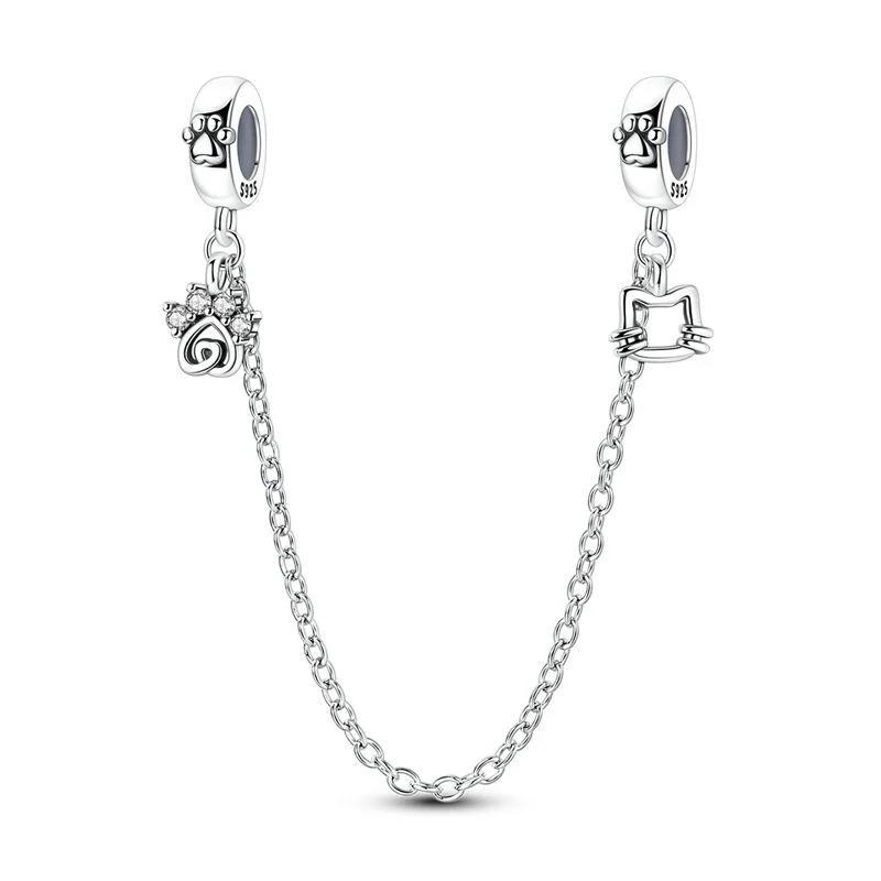 Original Charm 925 Pure Silver Rabbit Snowman Bear Whale Pendant Beads Fit Women's Necklace DIY Bracelet Exquisite Jewelry Gif