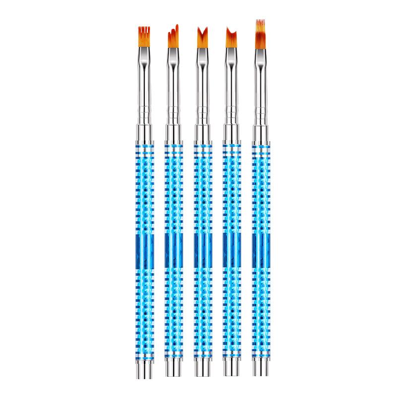 5Pcs Nails Art Dotting Pen Nails Brushes For Nails Art Accessories Tools Kits Nail Supplies For Professionals Manicure Set