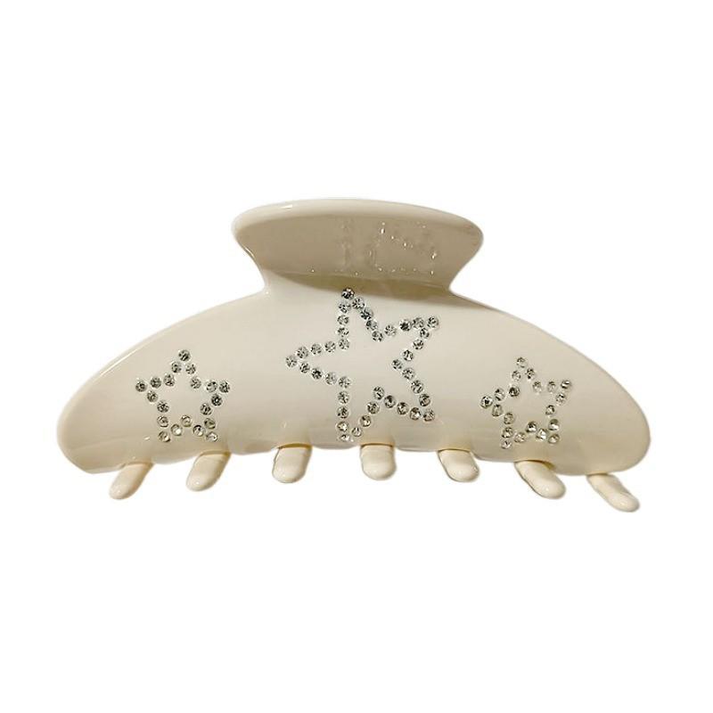 YHJ 2023 Acetate Rhinestone Star Hair Clip - Large Shark Clip for Updo