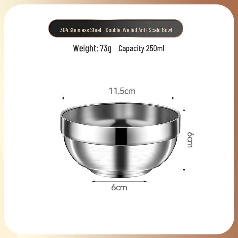 

Zhongheng Chuanying Double-Layer 304 Stainless Steel Insulated Bowl