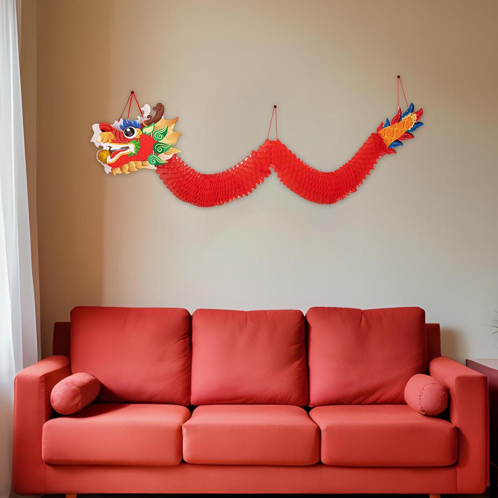 Chinesisches Jahr Drachen Girlande Bastelanhänger für Eingang und Schaufenster