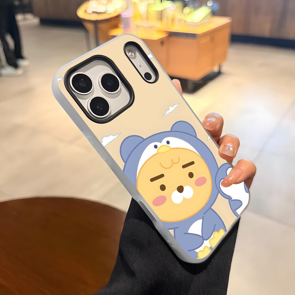 

Cute Kakaos Cartoon Friends Phone Case For IPhone 17 Air 16 E 15 14 Plus 13 12 11 Pro Max Jelly 2 In 1 Protective Case iPhone17 Pro Max