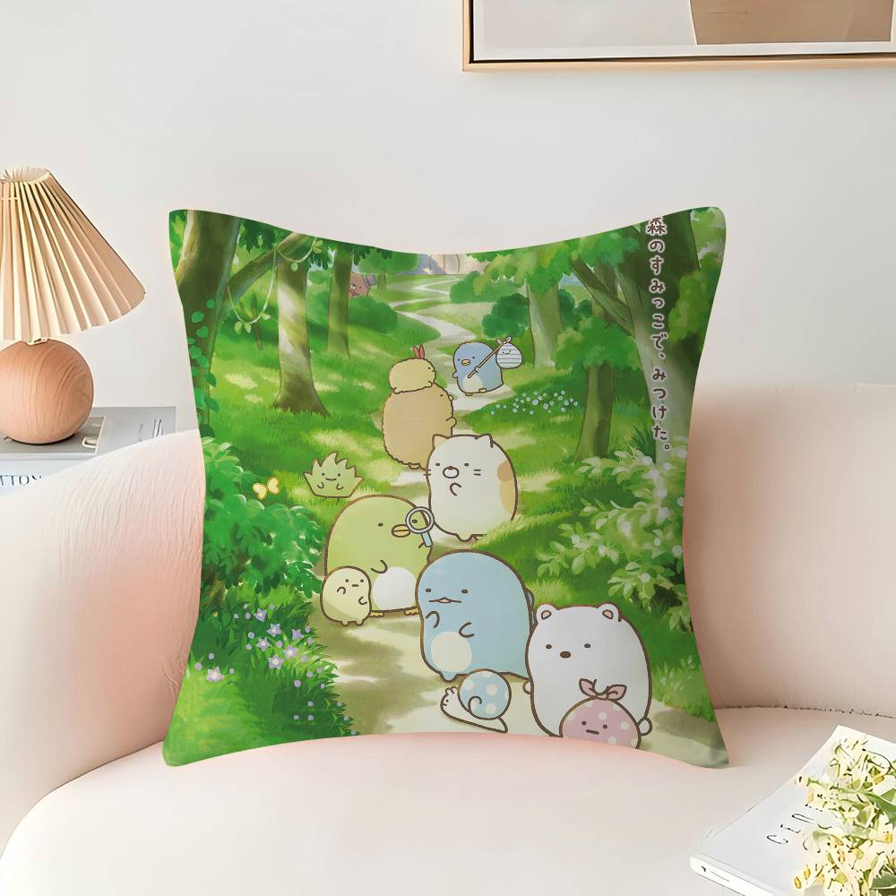 

Мультяшная анимация Sumikko Gurashi наволочка чехол для диванной подушки украшение дома комнаты детский подарок 16x16Inch