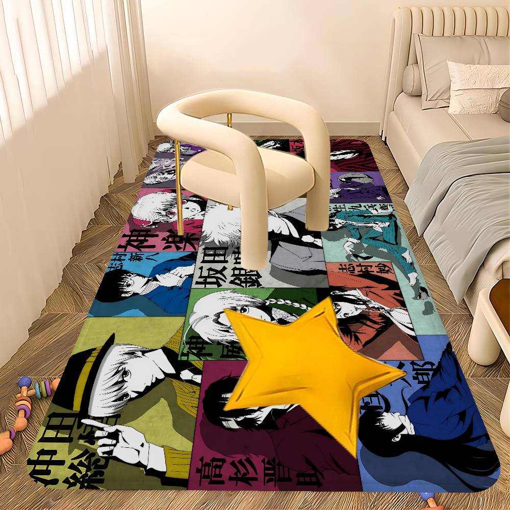 Classic Comedy Anime G-Gintama Floor Mat Rectangle Anti-slip Home Soft Badmat Front Door Indoor Outdoor Mat Hotel Decor Mat