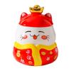 Japanische Kreative Glückskatze Keramiktasse Niedliche Cartoon-Tasse Paar Wassertasse mit Deckel Löffel Geschenk Kaffeetasse