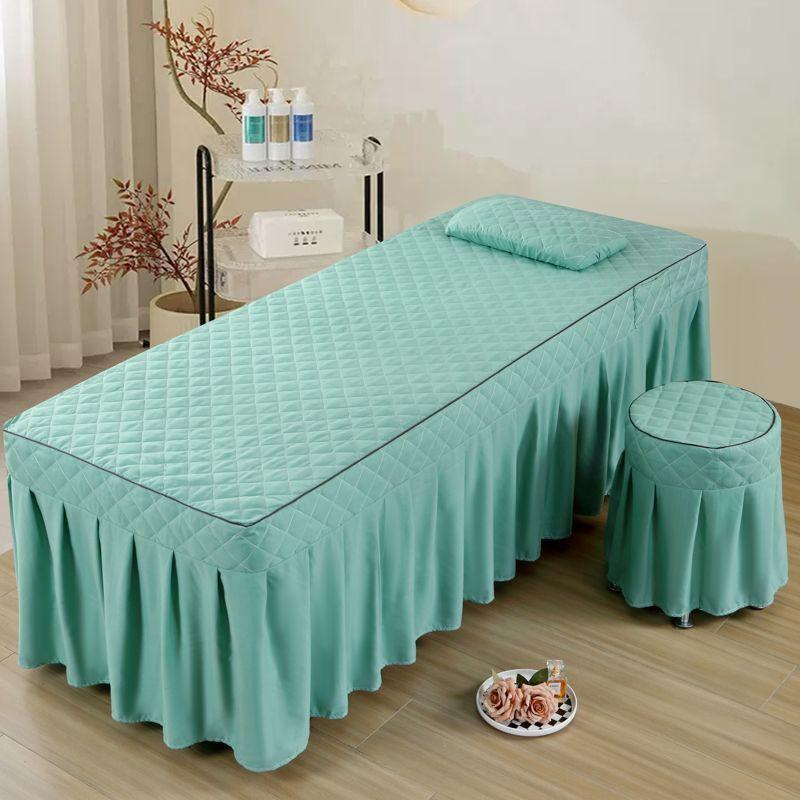 Thickened Single Double Beauty Bed Cover Massage Salon Body Care Pure Color Durable Denim Fabric Easy to Clean Beauty Therapy